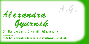 alexandra gyurnik business card